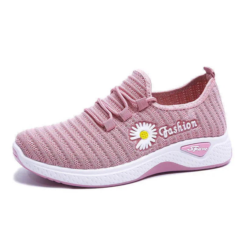 Women Sneakers  light running shoes, net shoes, comfortable soft soled sneakers, women's breathable casual single shoes