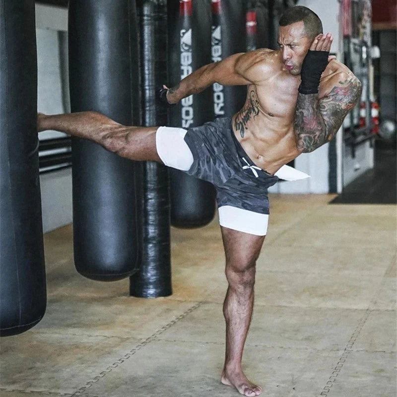 Shorts  Sportswear Double-deck Running Shorts 2 In 1 Beach Bottoms Summer Gym Fitness Training Jogging Short Pants Men