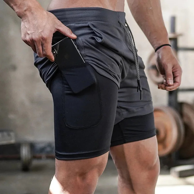 Shorts Camo Running Shorts Men Gym Sports Shorts 2 In 1 Quick Dry Workout Training Gym Fitness Jogging Short Pants Summer Men Shorts