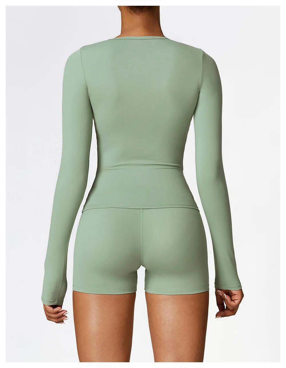 Legging 2PCS Seamless Yoga Set Women Workout Set Sportswear Gym Clothing Fitness Long Sleeve Crop Top High Waist Leggings Sports Suits