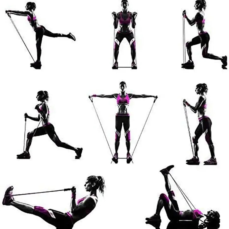 EQP Resistance Bands With Handles, Exercise Bands, Workout Bands With Handles For Men Women, Strength Training Equipment At Home