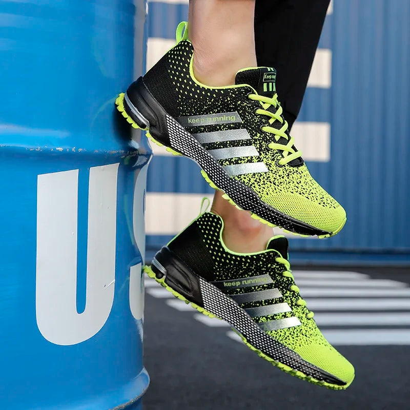 Sneakers New men's and women's flying mesh surface spring summer breathable casual sports shoes flat vulcanized couple running big size48