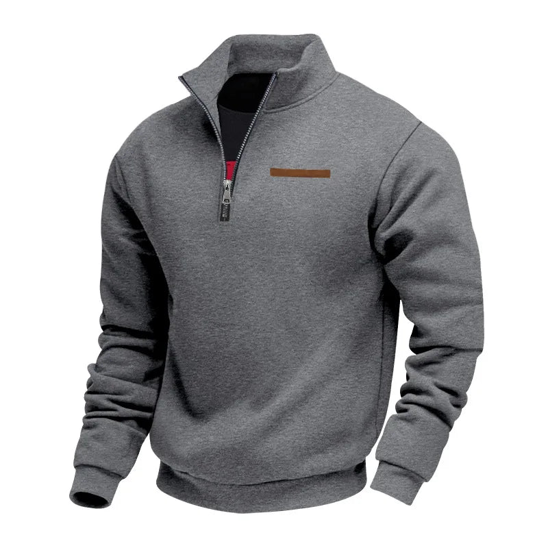 JUMPER long-sleeved men's sweater half zipper loose stand-up collar pullover men's sweater