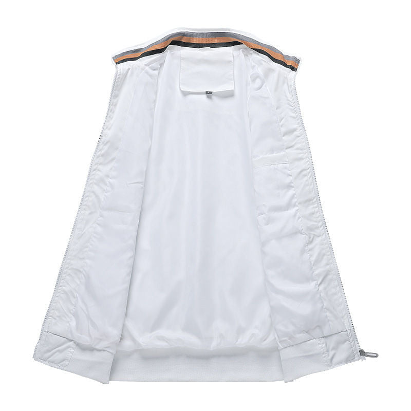 JUMPER Winter Men's Stand Collar Casual Zipper Jacket Outdoor Sports Coat Windbreaker Jacket for Men Waterproof Bomber