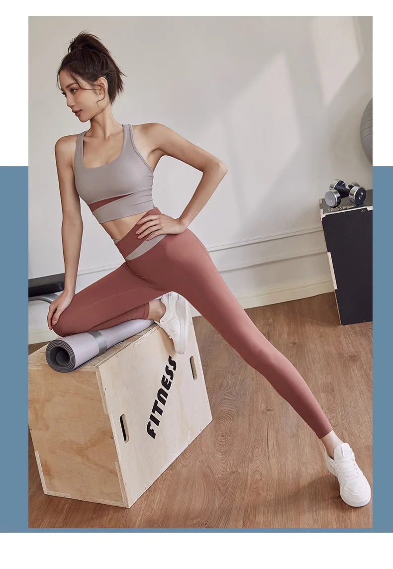 Legging Two Piece Yoga Set Women Sportswear Suit Outfit Gym Leggings With Bra Pants Sports Bra Shorts For Fitness Clothing Workout Set