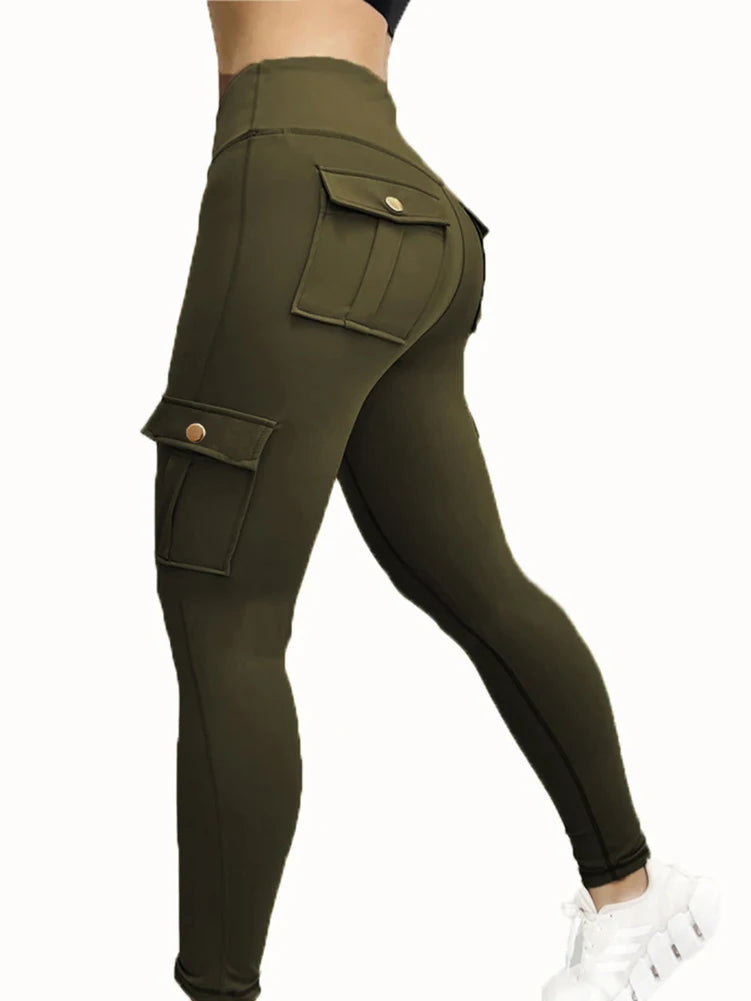 Leggings Pockets Gym Leggings Women High Waist Fashion Fitness Pants Skinny Stretch Outdoors Comfortable Sport  Leggings