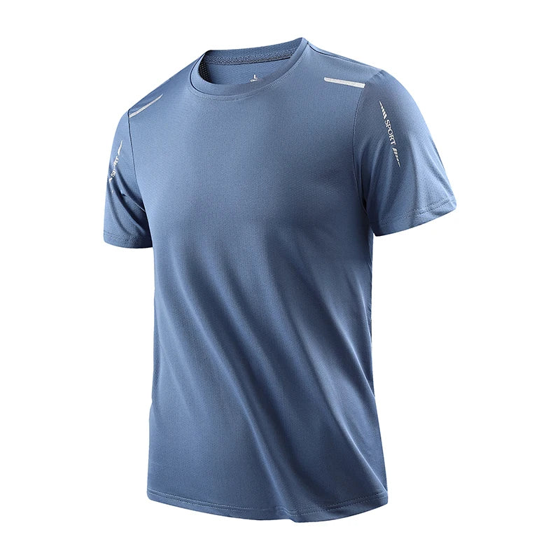T-shirts Men's Running Quick Drying T-shirts Breathable Hiking Fishing Tees Soft Elasticity Outdoor Sports Short Shirt Summer