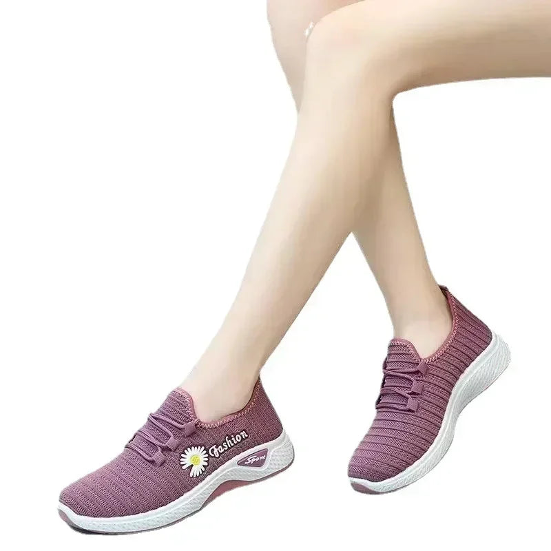 Women Sneakers  light running shoes, net shoes, comfortable soft soled sneakers, women's breathable casual single shoes