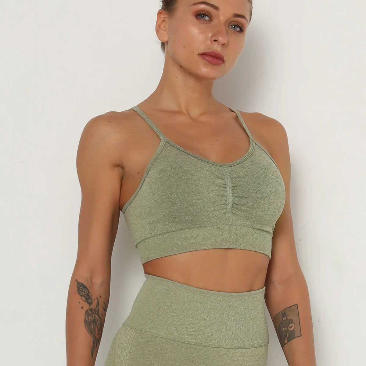 Legging Solid Color seamless gym Yoga Set Legging +sport bra+short+long sleeves Tracksuit  Women Gym Suit Comprehensive Training Jogging