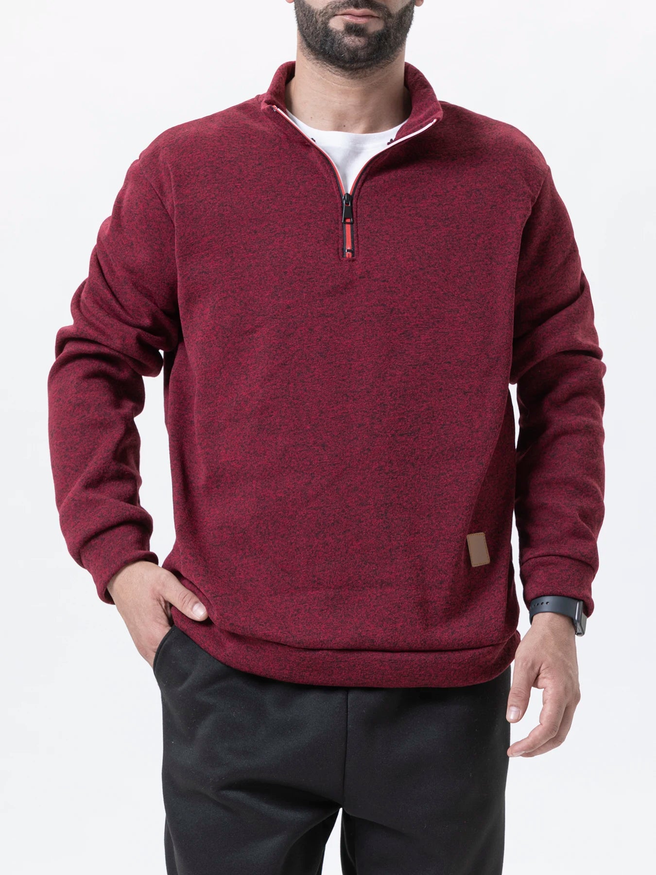 JUMPER Men Sweatshirts Spring Thicker Pullover Half Zipper Pullover for Male Hoody Outdoor Sweatshir Autumn Solid Color Turtleneck Swea