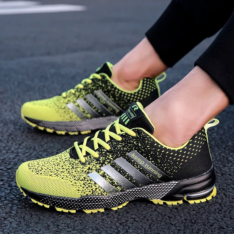 Sneakers New men's and women's flying mesh surface spring summer breathable casual sports shoes flat vulcanized couple running big size48