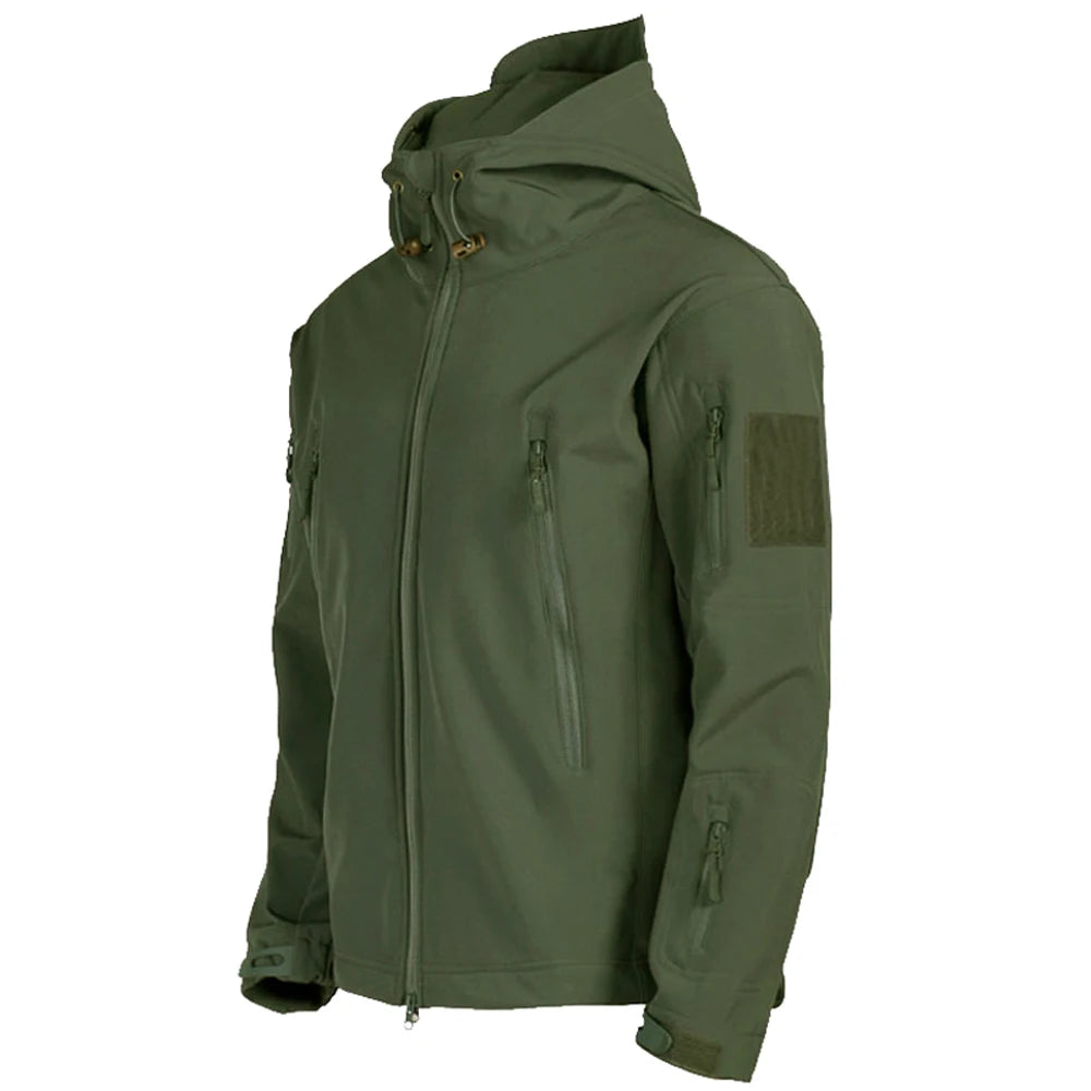 JUMPER Military Shark Skin Soft Shell Jackets Men Tactical Windproof Waterproof jacket men Army Combat Jackets Mens Hooded Bomber Coats