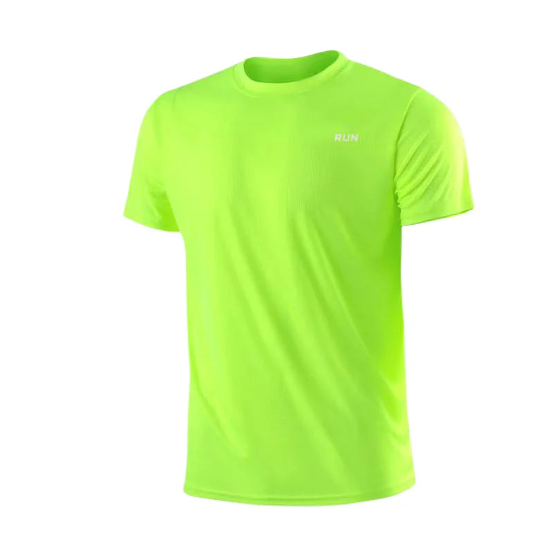 T-shirts Men's Quick Dry Short Sleeve Gym Running Moisture Wicking Round Neck T-Shirt Training Exercise Gym Sport Shirt Tops Lightweight