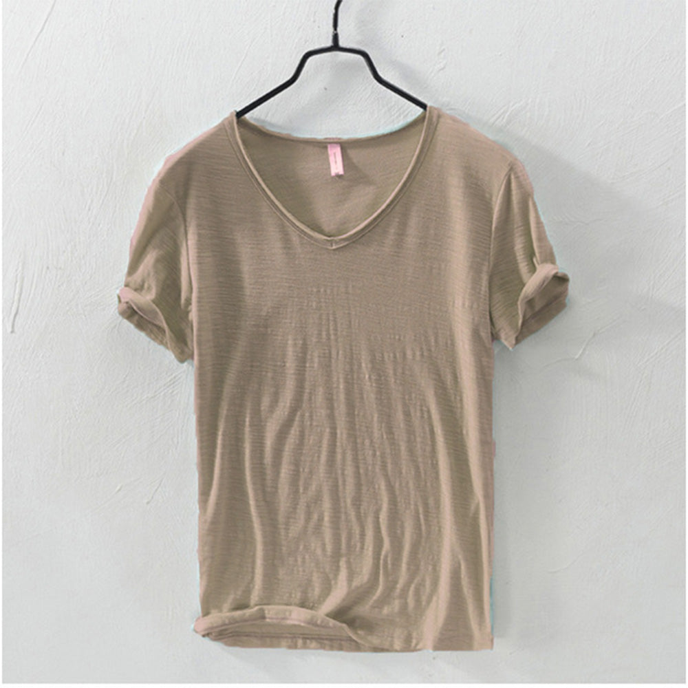 Men Short Sleeve Collar Short Sleeved Tops Tees Men T-Shirt 10colors slim Man T-Shirts Fitness For Male Clothes