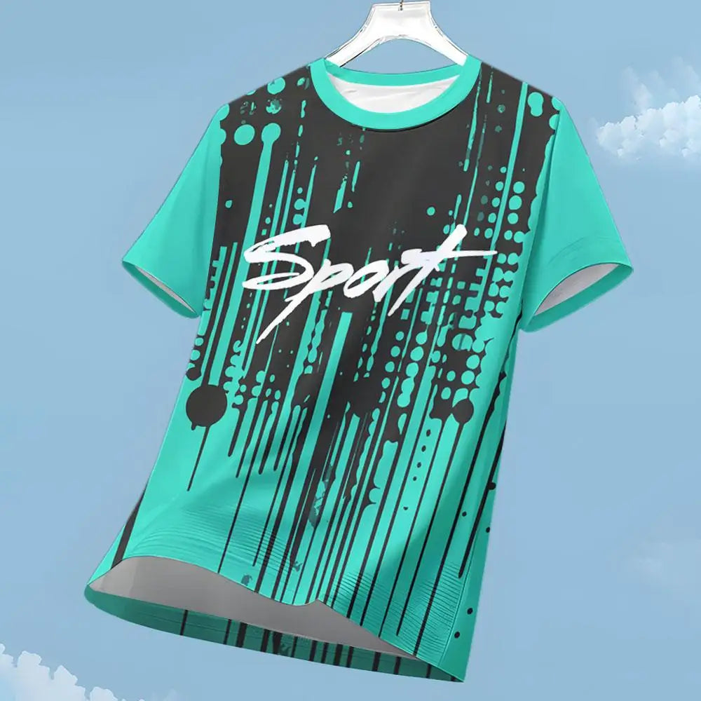T-shirts Gym Clothing Man Fashion Sport T Shirt Running Sportswear Summer Outdoor Short Sleeve Quick-Dry Breathable Fitness Men's T-Shirt