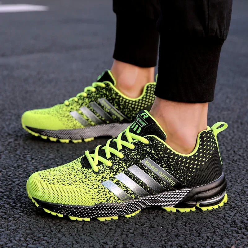 Sneakers New men's and women's flying mesh surface spring summer breathable casual sports shoes flat vulcanized couple running big size48
