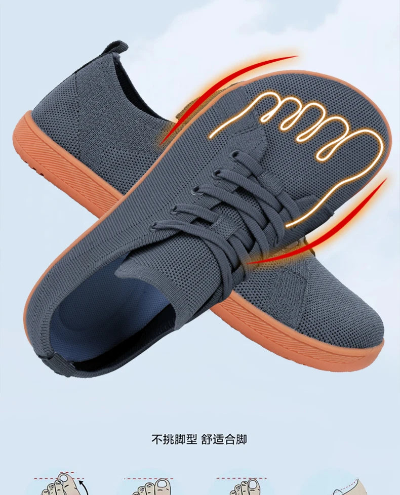 Women Sneakers Wide Toe Barefoot Shoes Mens Womens Minimalist Walking Sneakers Shoes | Zero Drop Sole | Breathable Mesh