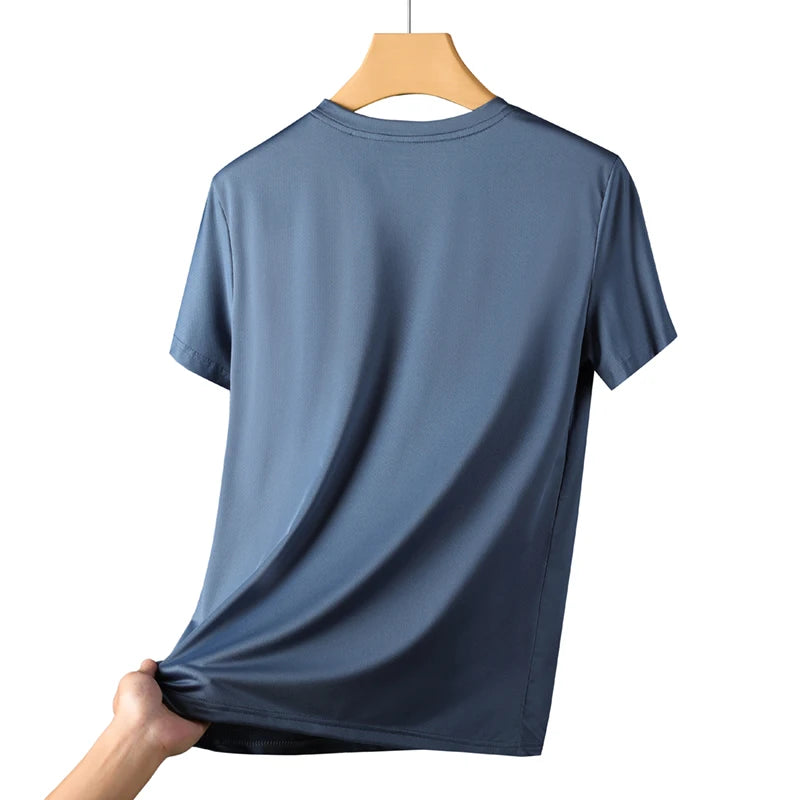 T-shirts Men's Running Quick Drying T-shirts Breathable Hiking Fishing Tees Soft Elasticity Outdoor Sports Short Shirt Summer