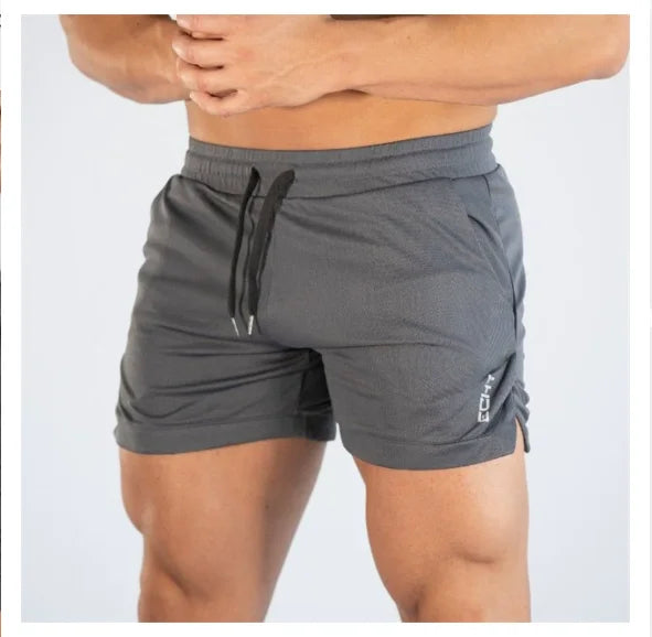 Shorts  men's breathable trend muscle fitness training three point pants running casual sports shorts