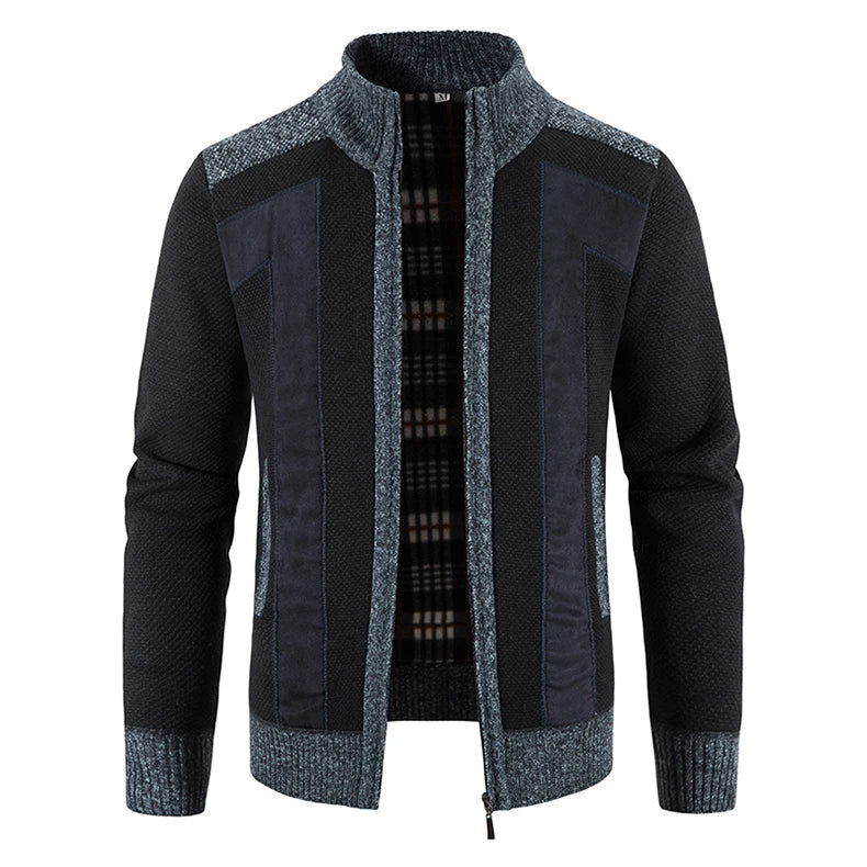 JUMPER  Sweater Men's Cardigan Zip Up Turtleneck Jacket Y2K Sweatshirt Winter Hombre Cold Coat Knitted Jumper Sweatercoat