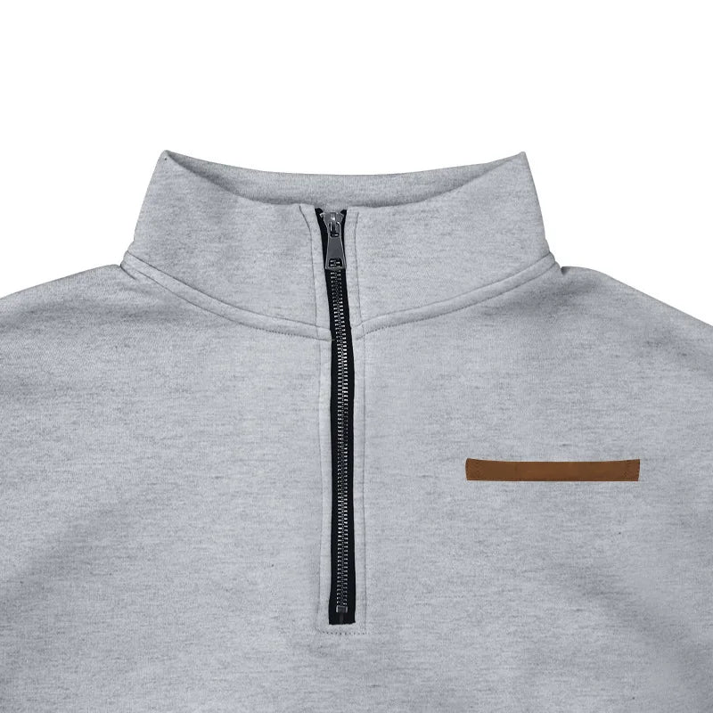 JUMPER long-sleeved men's sweater half zipper loose stand-up collar pullover men's sweater