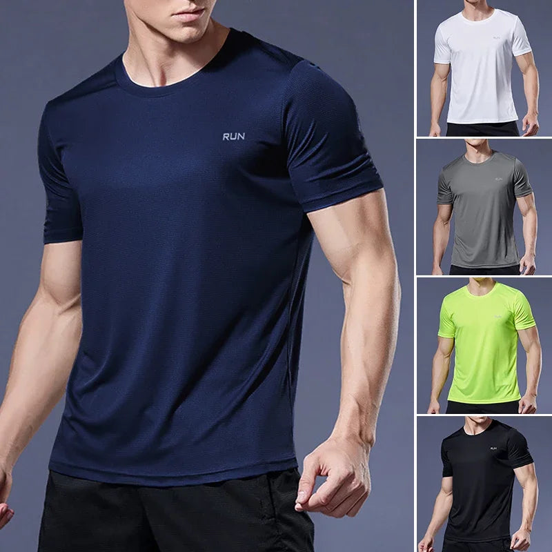 T-shirts Sport Gym t Shirt Men Quick Dry Running Bodybuilding Shirts Men Short Sleeve Fitness Tops Oversized Brazil t-Shirt Jersey