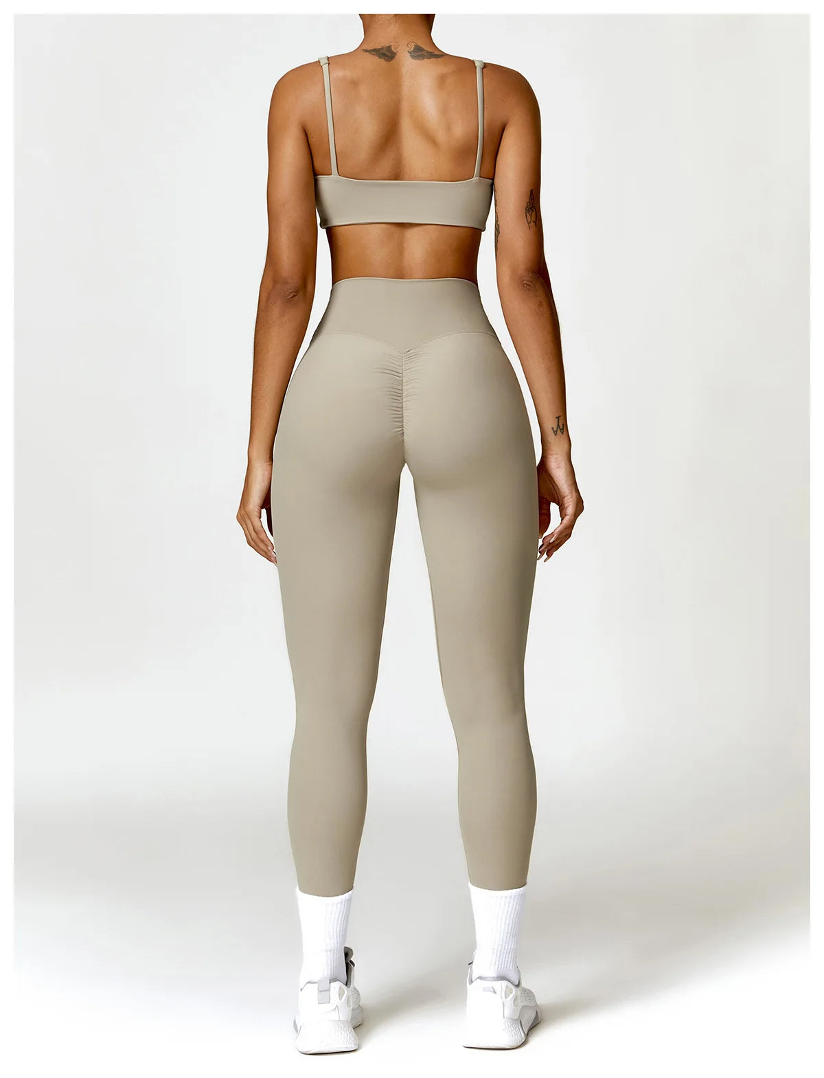 Legging Women Tracksuit Yoga Set 2PCS Sportswear Workout Clothes Athletic Wear Gym Legging Fitness Bra Crop Top Long Sleeve Sports Suits