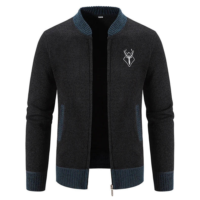 JUMPER New Knit Sweater Jackets Men's Korean Baseball Jumper Cold Blouse Streetwear Y2K Sweatshirts Male Trench Coat