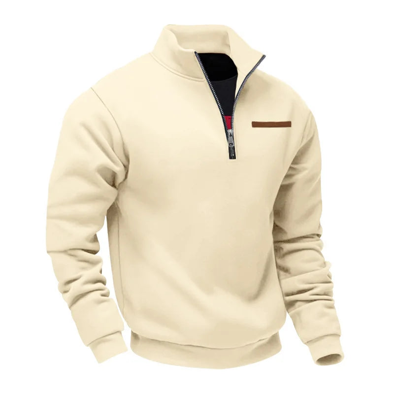 JUMPER long-sleeved men's sweater half zipper loose stand-up collar pullover men's sweater