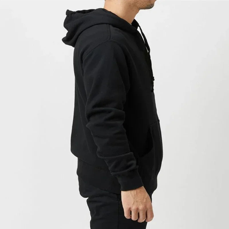 JUMPER Men's Solid Color Hooded Sweaters Men's Warm Wool Sweater Fashionable Street Clothing Loose  Breathable Jersey Brand Hooded