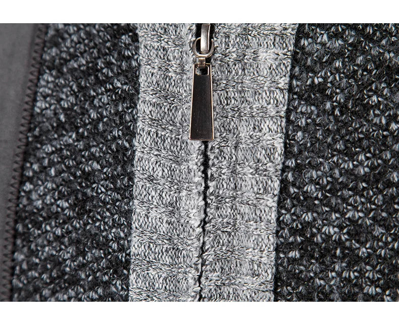JUMPER  Sweater Men's Cardigan Zip Up Turtleneck Jacket Y2K Sweatshirt Winter Hombre Cold Coat Knitted Jumper Sweatercoat