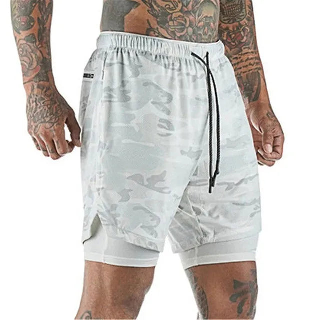 Shorts  Sportswear Double-deck Running Shorts 2 In 1 Beach Bottoms Summer Gym Fitness Training Jogging Short Pants Men