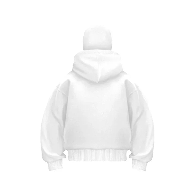 JUMPER Men and women Balaclava Y2K Gothic Harajuku winter new item double hooded sweatshirt men's hooded mask zipper sportswear