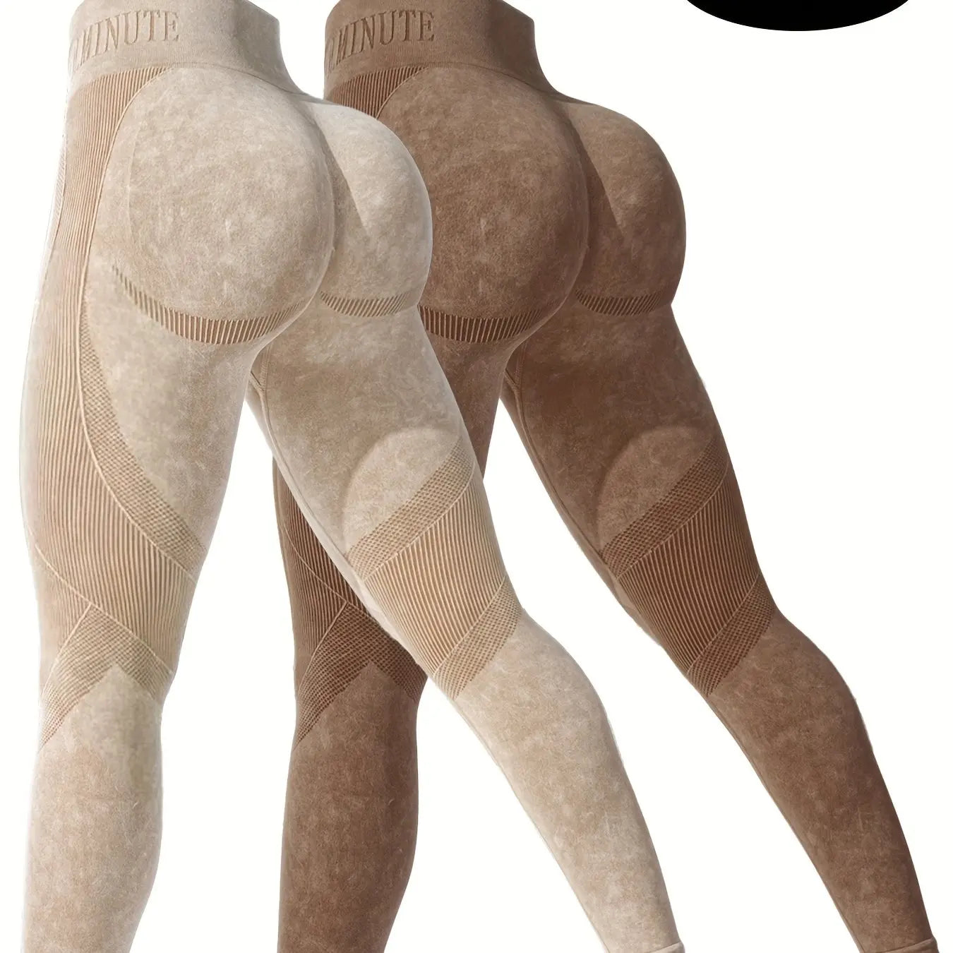 Leggings 2 Pack Women's High Waisted Sexy Butt Lifting Seamless Solid Color Yoga Leggings Elastic And Breathable Fitness Sports Pants