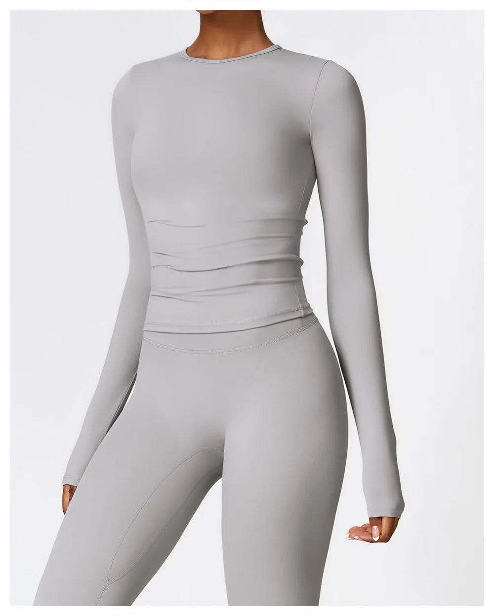 Legging 2PCS Seamless Yoga Set Women Workout Set Sportswear Gym Clothing Fitness Long Sleeve Crop Top High Waist Leggings Sports Suits