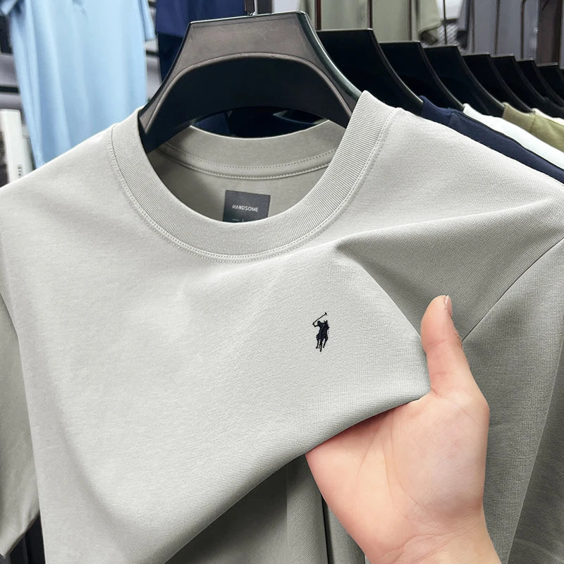 Men Short Sleeve cotton breathable short sleeve T-shirt men summer designer Paul brand embroidered fashion casual round neck top