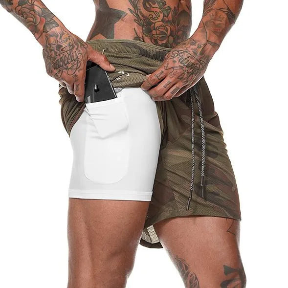Shorts  Sportswear Double-deck Running Shorts 2 In 1 Beach Bottoms Summer Gym Fitness Training Jogging Short Pants Men