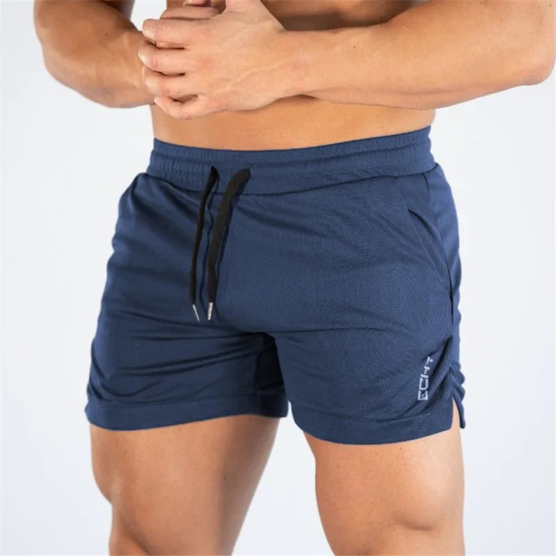 Shorts  men's breathable trend muscle fitness training three point pants running casual sports shorts