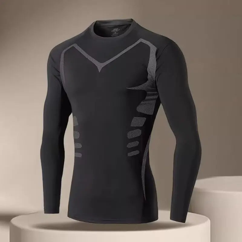 T-shirt Men Running Sport T Shirt Men Compression Fitness Tops Tee Quick DryTight Training Gym Sport Running Shirts Jersey