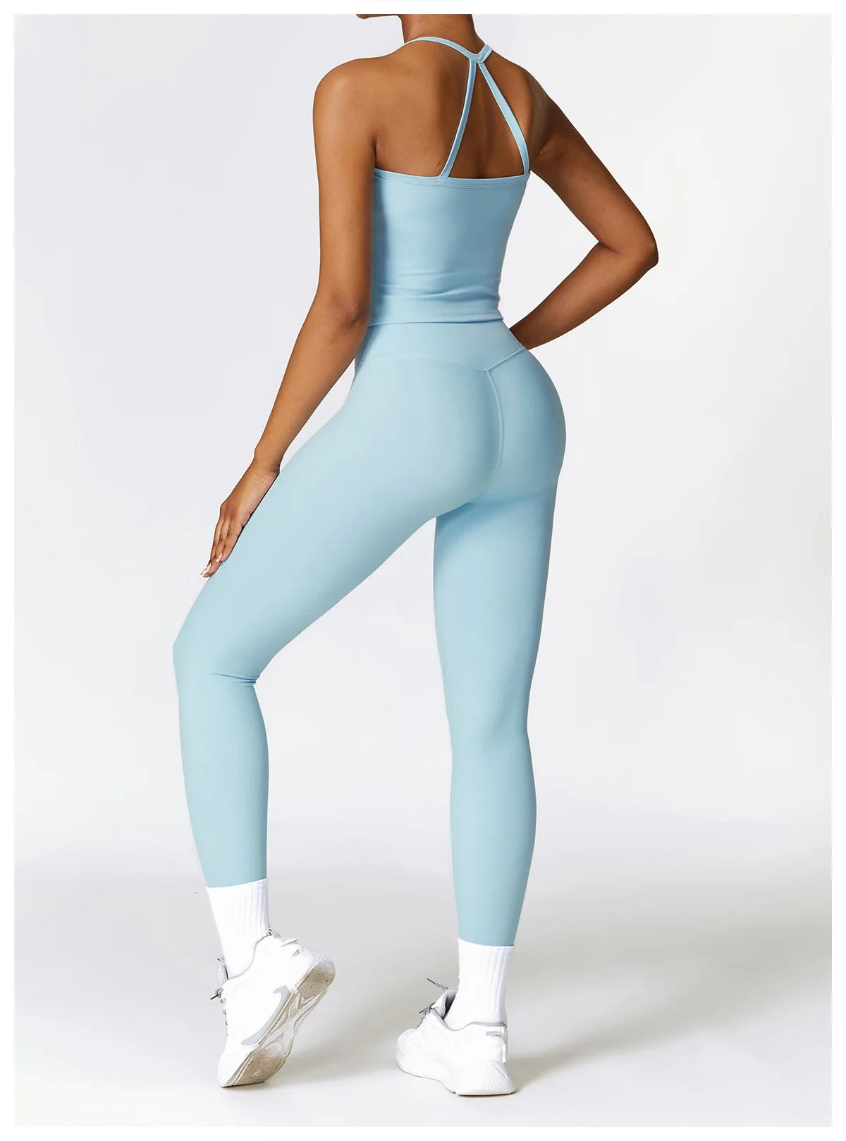 Legging 2PCS Seamless Yoga Set Women Workout Set Sportswear Gym Clothing Fitness Long Sleeve Crop Top High Waist Leggings Sports Suits