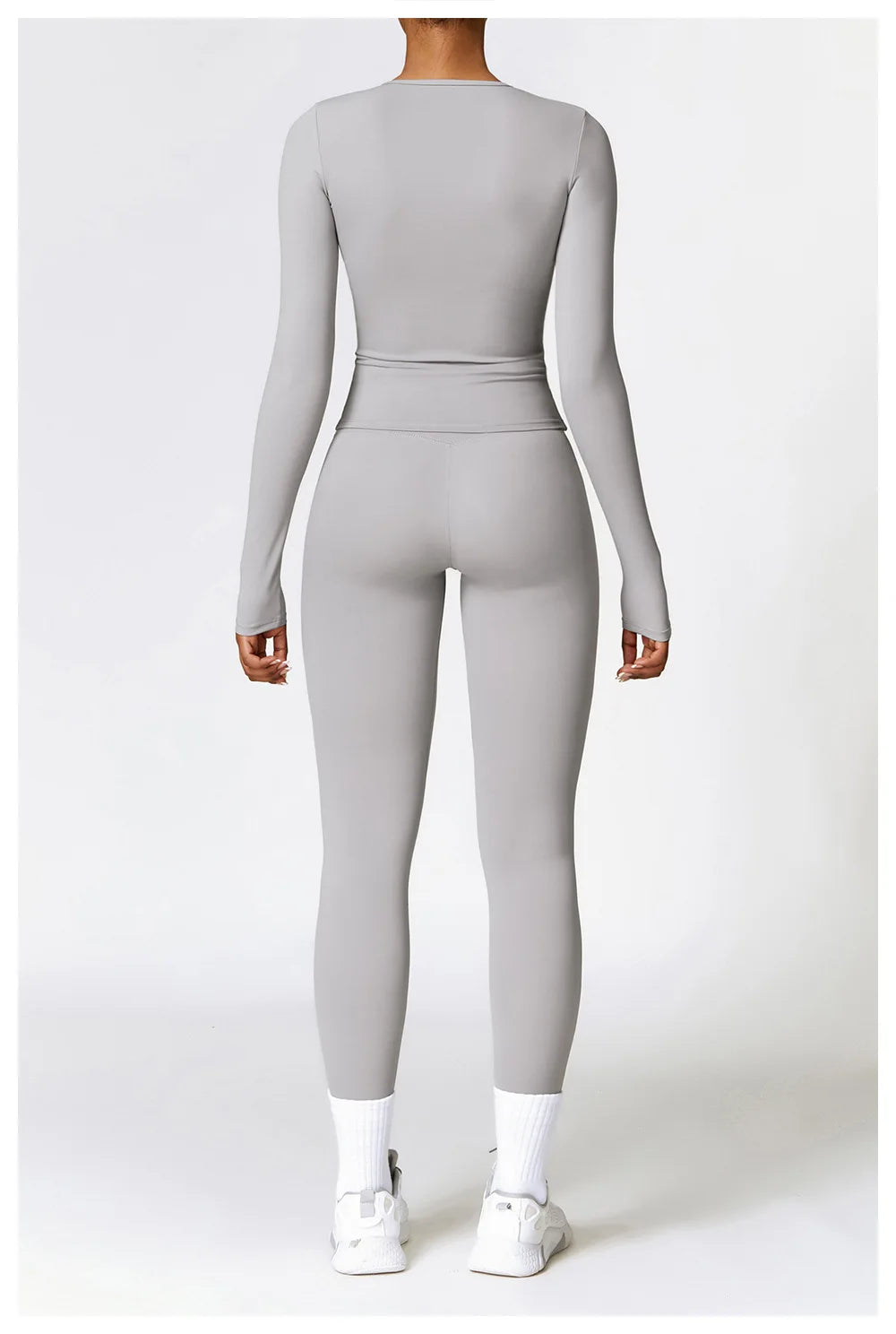 Legging 2PCS Seamless Yoga Set Women Workout Set Sportswear Gym Clothing Fitness Long Sleeve Crop Top High Waist Leggings Sports Suits