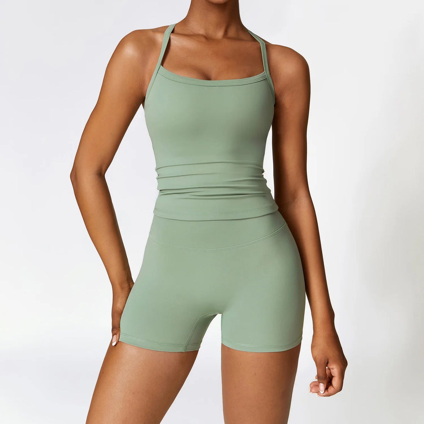 Legging 2PCS Seamless Yoga Set Women Workout Set Sportswear Gym Clothing Fitness Long Sleeve Crop Top High Waist Leggings Sports Suits