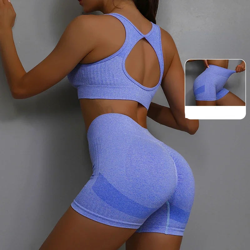 Legging Yoga Suit Yoga Sports Underwear Women's Fitness Suit Vest Running Sports Yoga Shorts Set Yoga Set  Workout Set