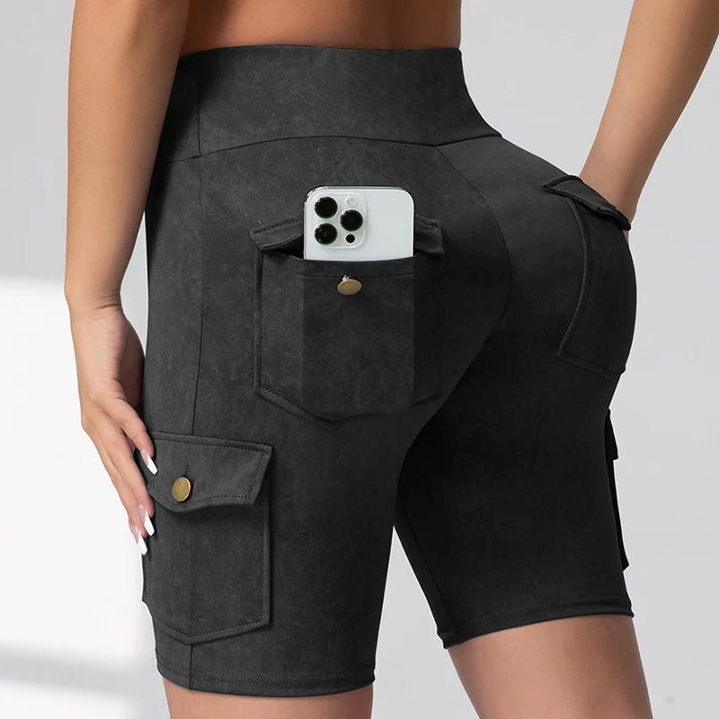 Leggings  1/3 PCS Washed Print Work Pocket Women Leggings Elastic Butt Lifting Fitness Tights 2025 New Athletic Pants Fashion Streetwear