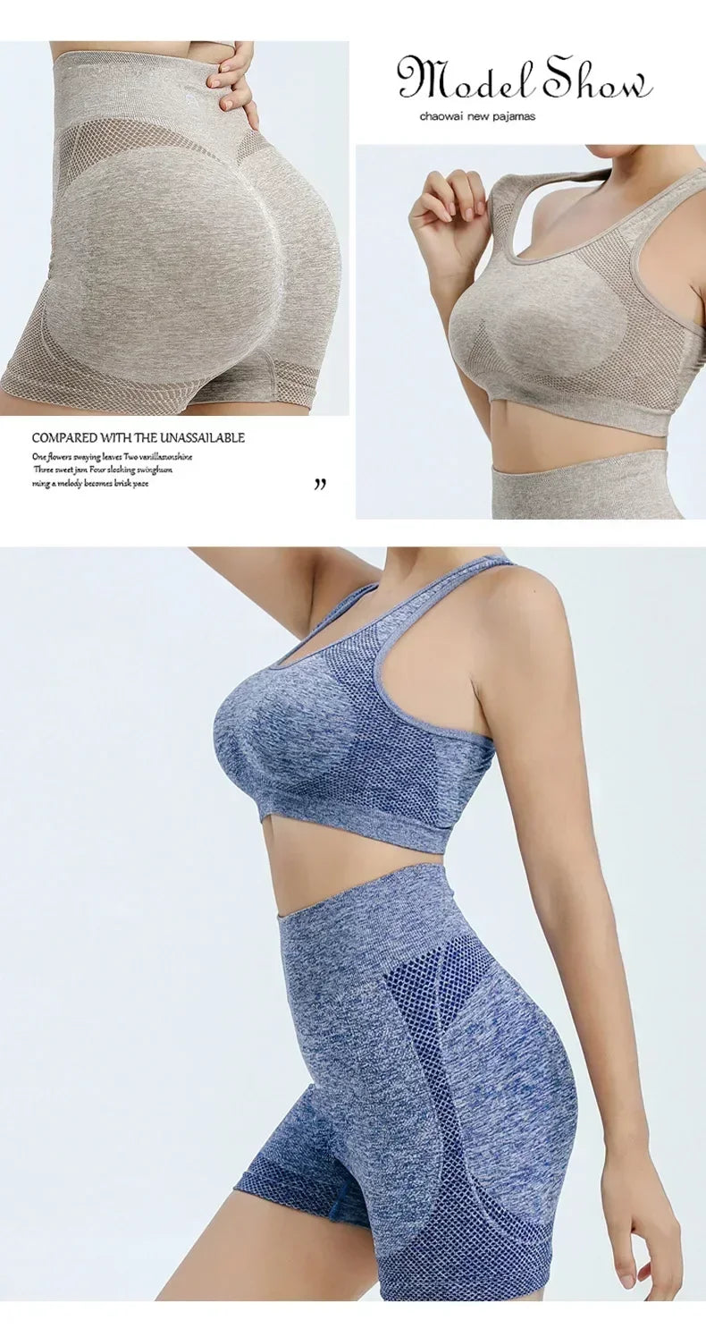 Legging Yoga Set Gym Shorts Women Sport Bras Brassiere Workout Tops for Women Yoga Clothes Fitness Leggings Gym Set Seamless Yoga Sets