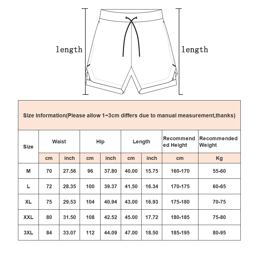 Shorts Camo Running Shorts Men Gym Sports Shorts 2 In 1 Quick Dry Workout Training Gym Fitness Jogging Short Pants Summer Men Shorts