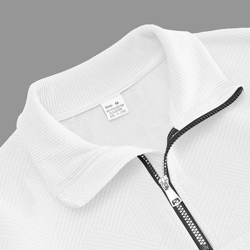 JUMPER Casual stand-up collar zipper pullover loose knitted jacquard autumn and winter long-sleeved sweater men's top