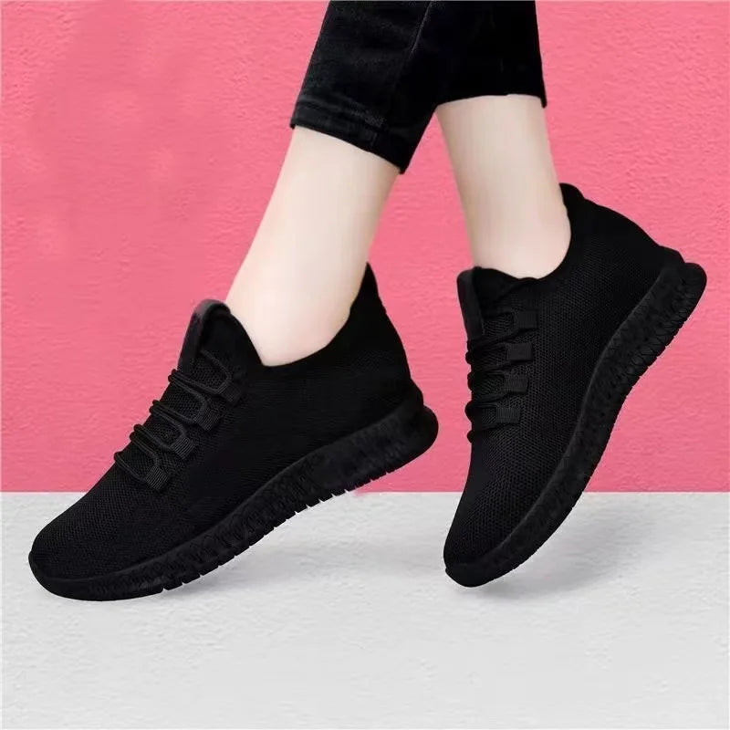 Women Sneakers  Breathable Non-slip Platform Fashion New Casual Shoes Korean Running Shoes Black Sneakers Shoes for Women 2024 Autumn