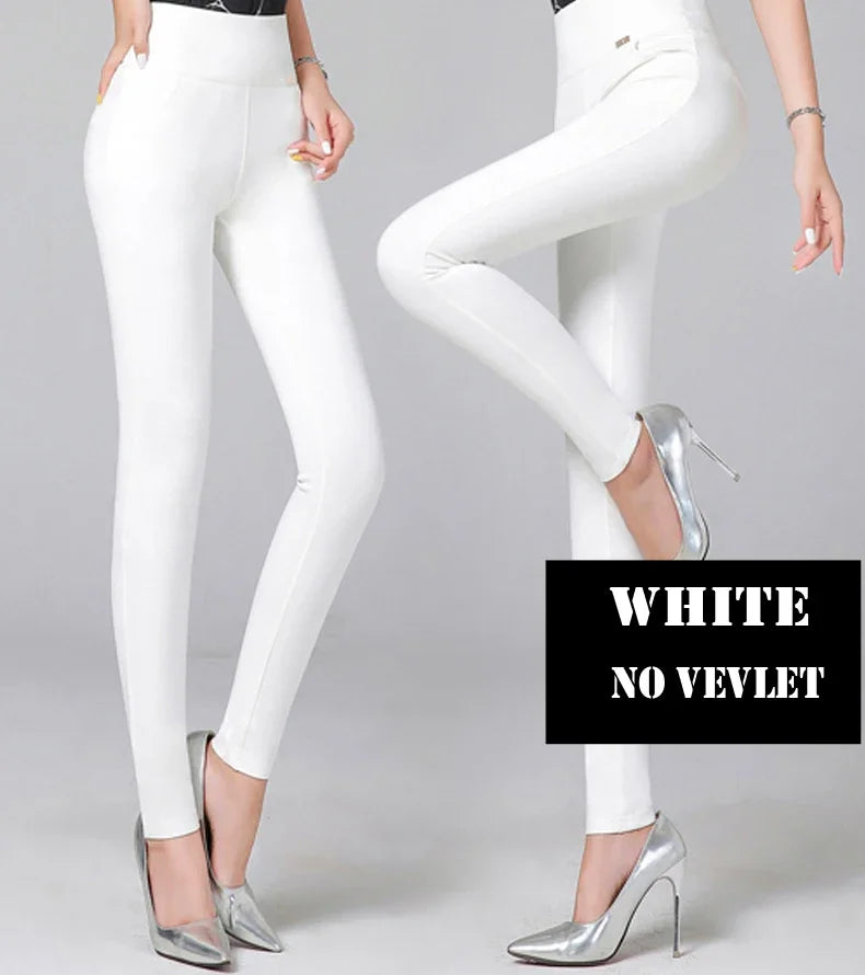 Leggings 6XL Autumn Winter Velvet Leggings for Women High Waist Skinny Legging Long Pants woman Warm Winter Leggings