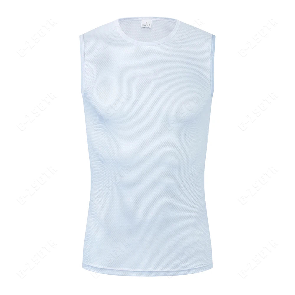 T-shirts Cycling Base Layer Reflective Underwear White Cycling Jersey Sport Vest Men Undershirt Quick Dry Elastici Vest Road Bike Jersey